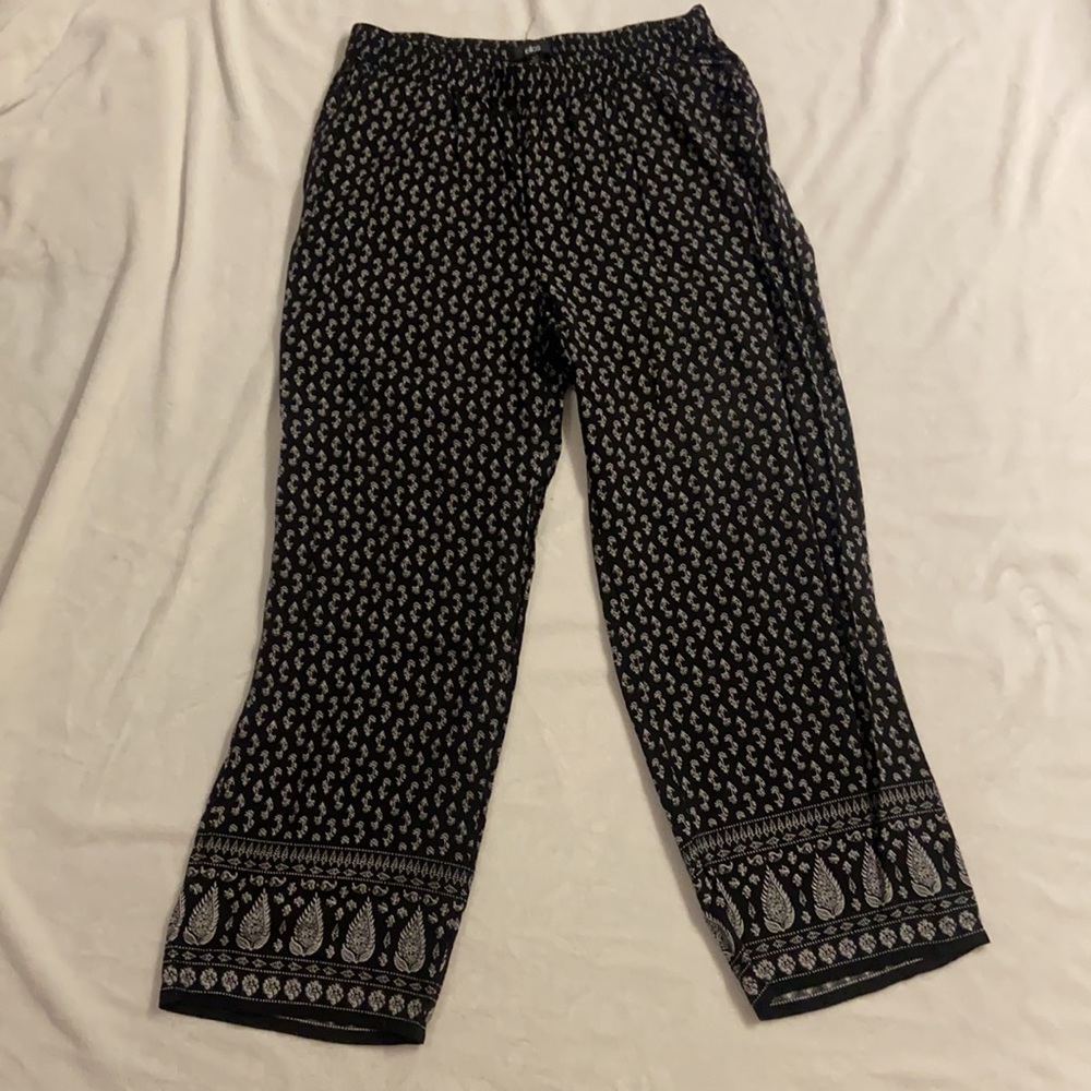 🌊🌊 flowy & comfy navy pants with white details - Picture 2 of 7
